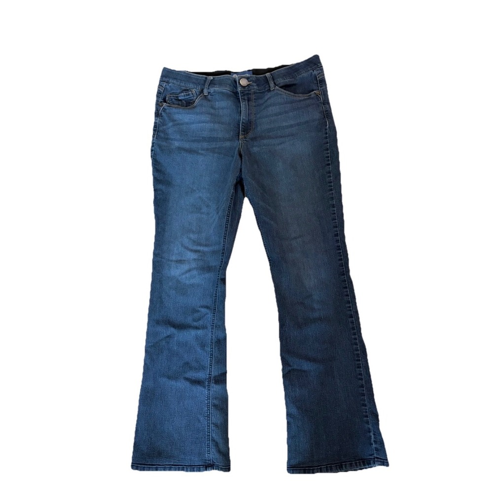 Democracy Ab Solution Bootcut Jeans Women 16 Dark Blue 36x31 Stretch Slimming